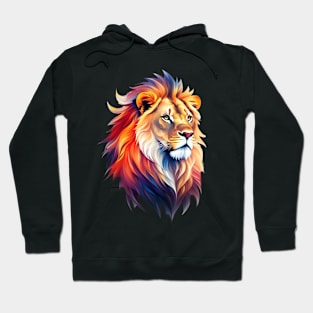 Yet Another Lion - Watercolor - AI Art Hoodie